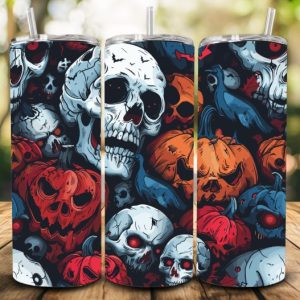 Witches, Skeletons, and Jack-o-lanterns tumbler